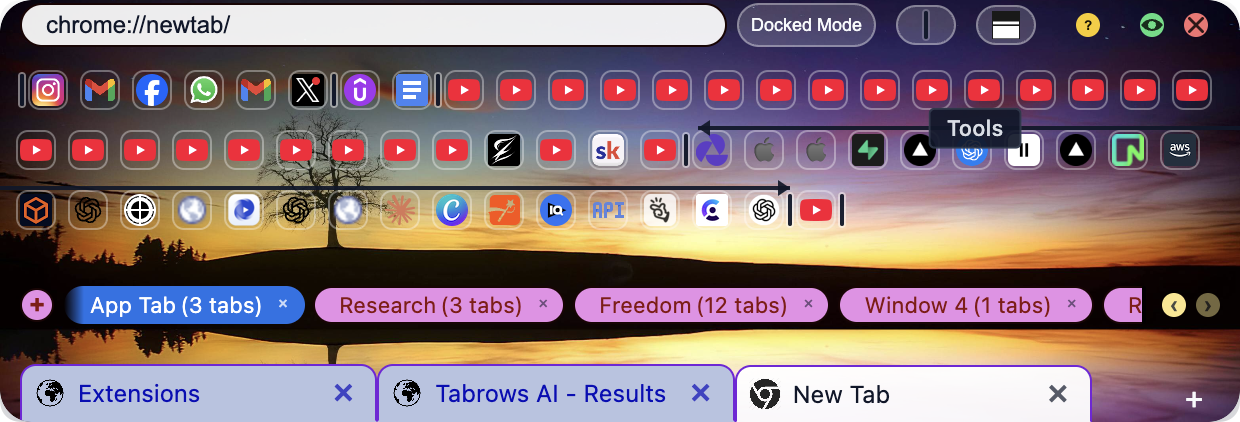 Parked App Section Labels